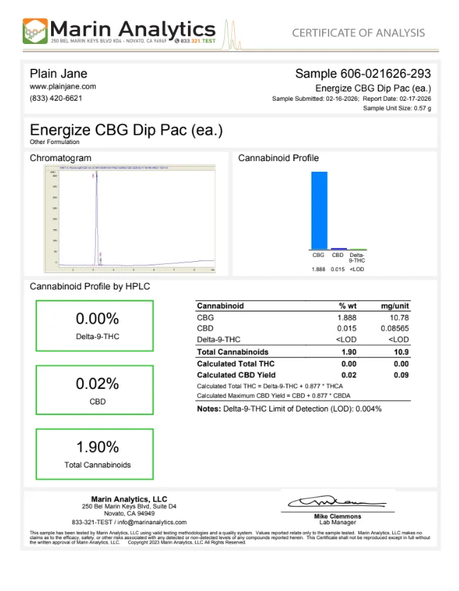 Energized CBG Infused Dip Pacs with Caffeine - Image 5